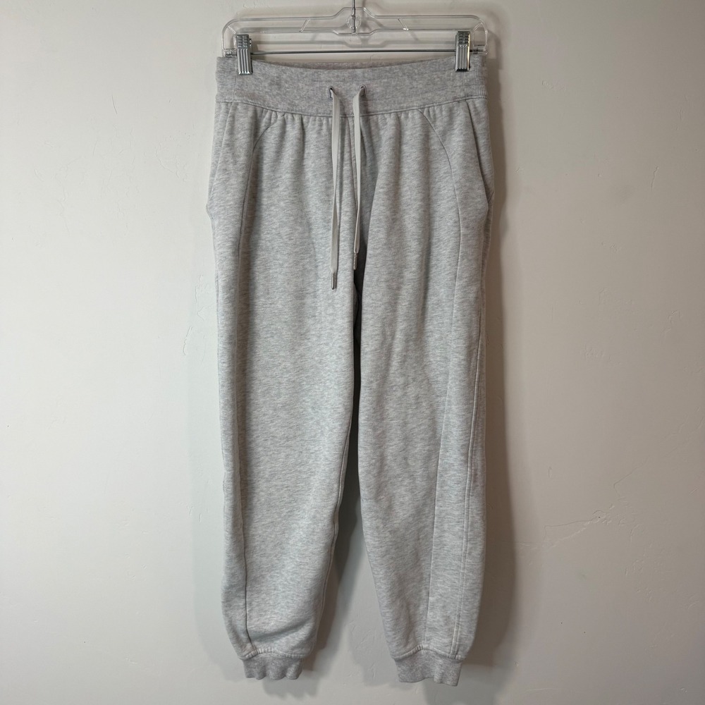 Lululemon Womens Scuba High-Rise Jogger 6 Light Grey Excellent Fleece Sweatpants